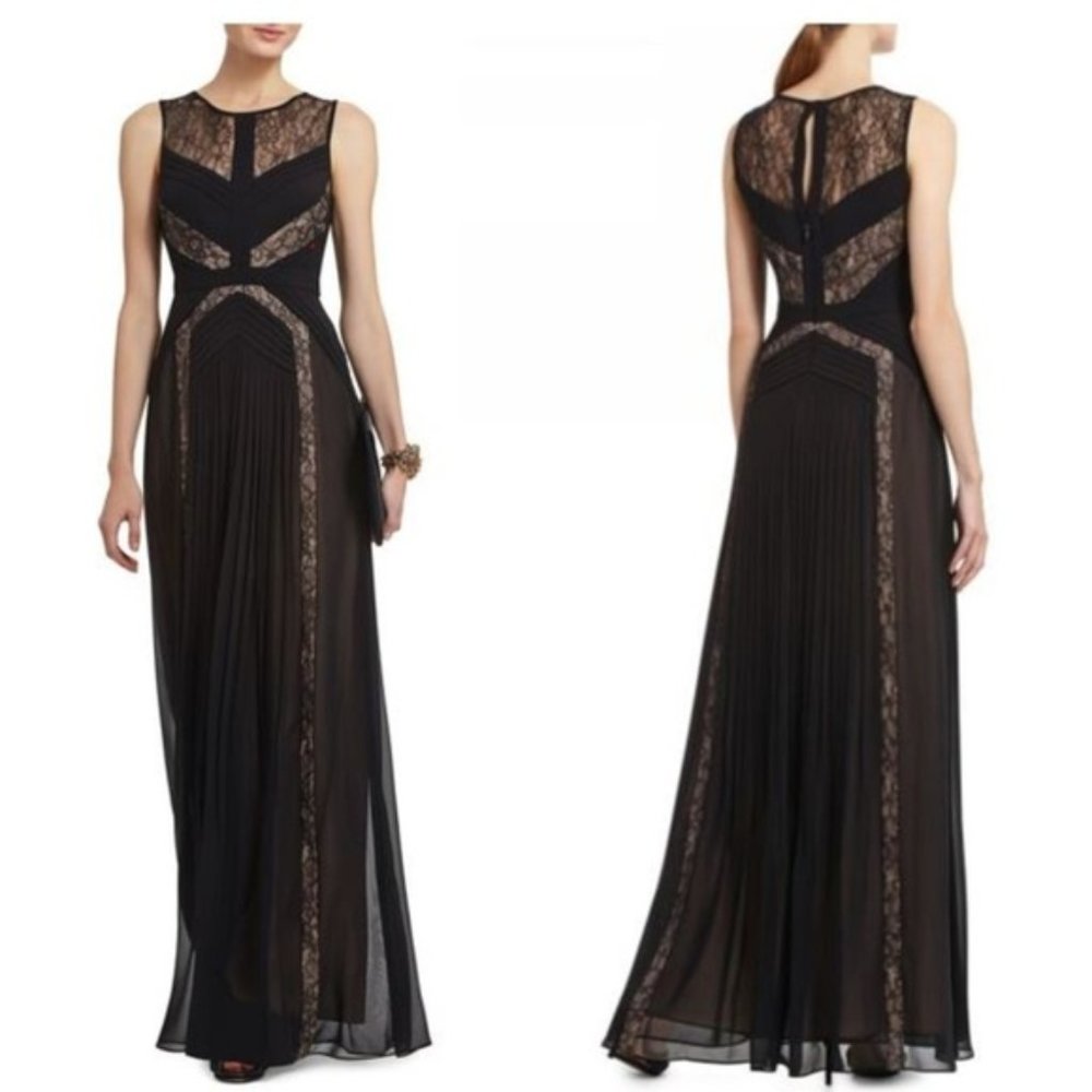 BCBGMaxazria Blow Gown with Lace Detail